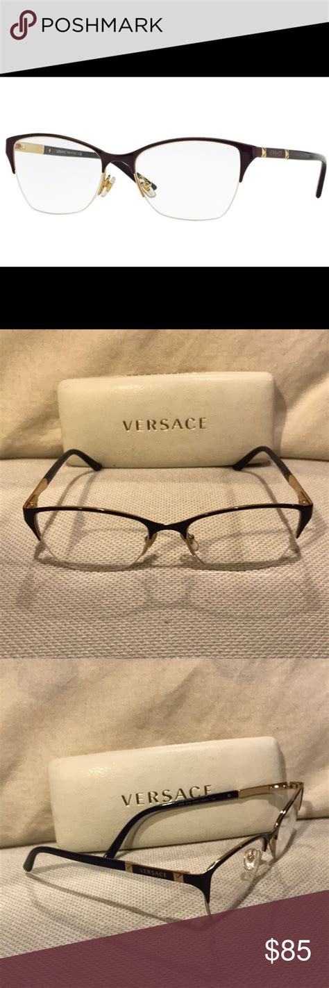 versace semi rimless glasses